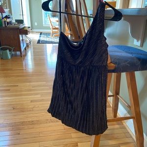 Black sparkly off the shoulder dress